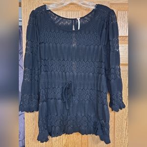 Free People Large Black Top